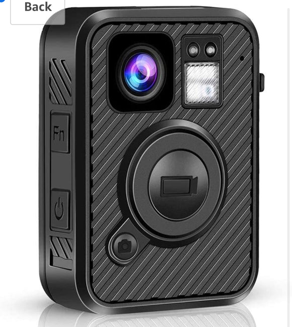 Body Mounted Camera 64G WiFi Version GPS 8-10H Recording Body Worn Cam .66 inch LCD Screen Big Button for Recording