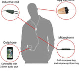 earpiece Wireless Hidden Ccovert Earphone kit for Phone Call and Music(with Earpiece and Inductive Loop)