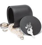 Hidden Candle Safe - Plastic Candle Safely Stores Small Valuables like Cash, Jewelry, Credit Cards; Secure Mounting Lockbox for Tabletop