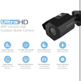 UltraHD 4MP Outdoor POE Camera 2688x1520p Bullet IP Security Camera, Outdoor IP67 Weatherproof,