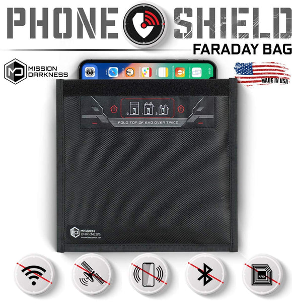 Non-Window Faraday Bag for Phones - Device Shielding for Law Enforcement, Military, Executive Privacy,