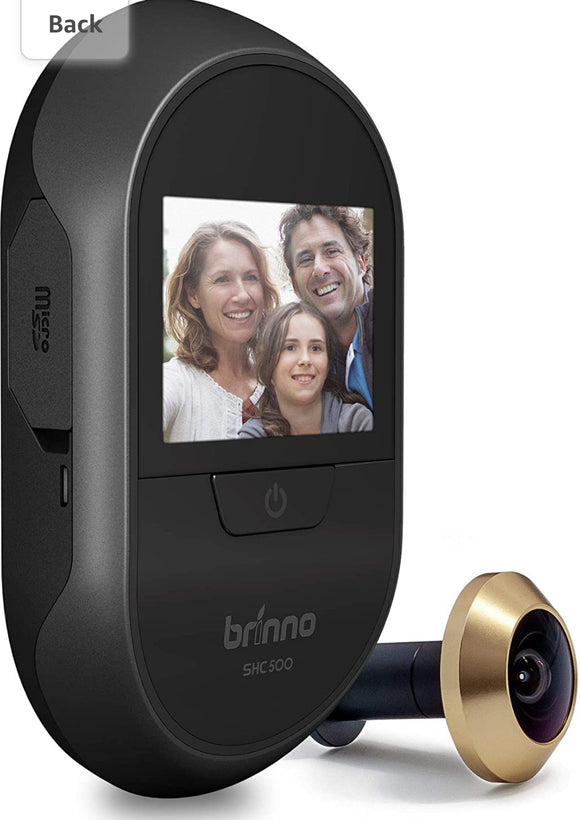 Peephole Camera Home SHC500 Manual Operation Security Long-Lasting Battery DIY Install LCD Screen Black - 12mm Size…