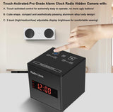 Hidden Camera WiFi Alarm Clock Radio,FUVISION Wireless Speaker Covert Camera with Motion Detect