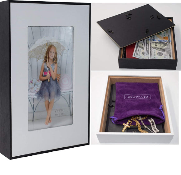 Diversion Safe - Stash Cans – Picture Frame Can Safes, Secret Compartment for Money, Jewelry or Herbs,