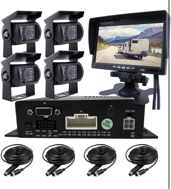 4 Channel H.264 256GB SD 720P AHD HD Mobile Vehicle Car DVR MDVR Video Recorder