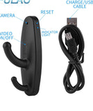 Hidden Spy Clothes Hook Cam Surveillance Full HD Covert 1280p Wireless Security Home Recorder Camera Black