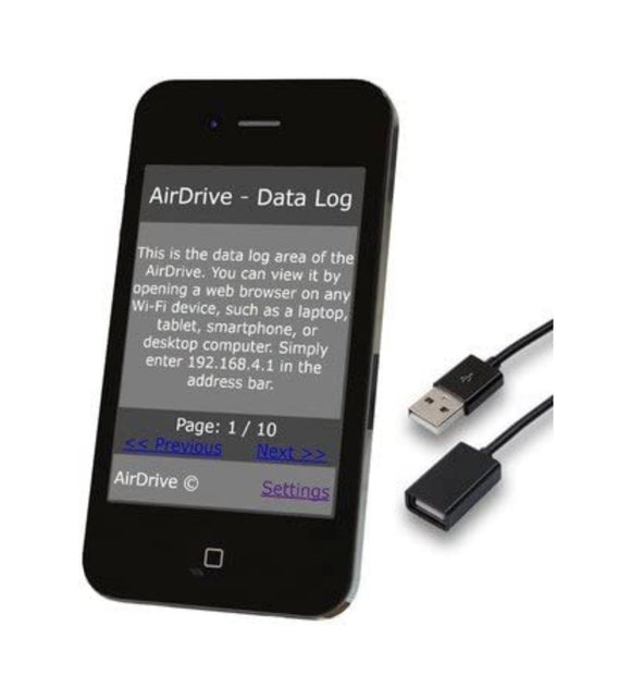 AirDrive Forensic Keylogger Cable Pro - USB extension cable hardware keylogger with Wi-Fi and 16MB memory