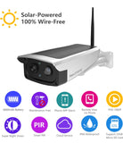 Solar Powered Battery Security Camera, NexTrend Outdoor 1080P Home Wireless WiFi IP Cam w/Build-in