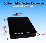 The World Thinnest Voice Activated Recorder with Playback and USB Charger - 16GB Mini Voice Recorder